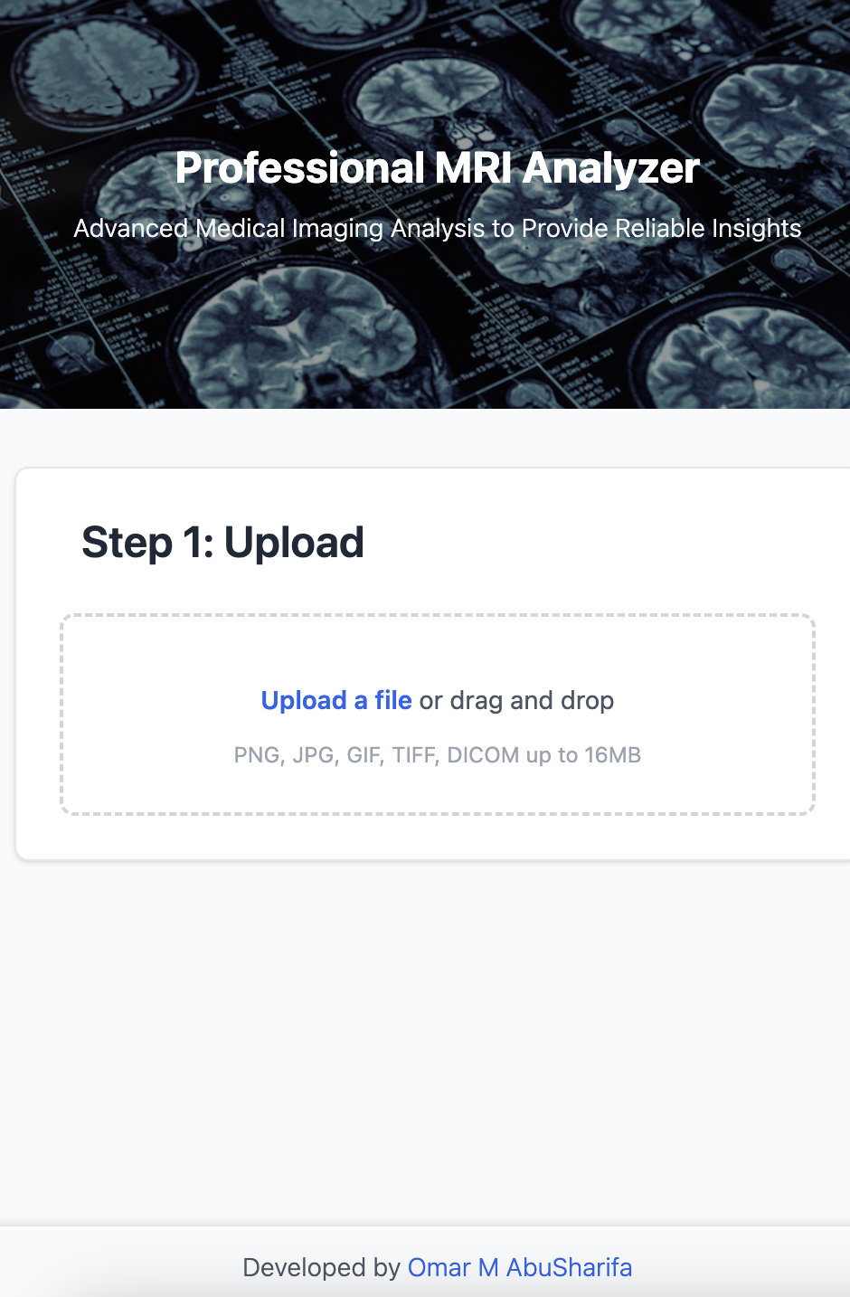MRI App Screen
